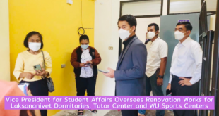 Vice President for Student Affairs oversees renovation works for Laksananivet Dormitories, Tutor Center and WU sports center